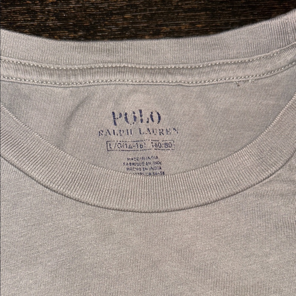 Polo by Ralph Lauren Kids Gray Short Sleeve Tee Size Large 14-16 Boys/ Girls - Picture 2 of 5